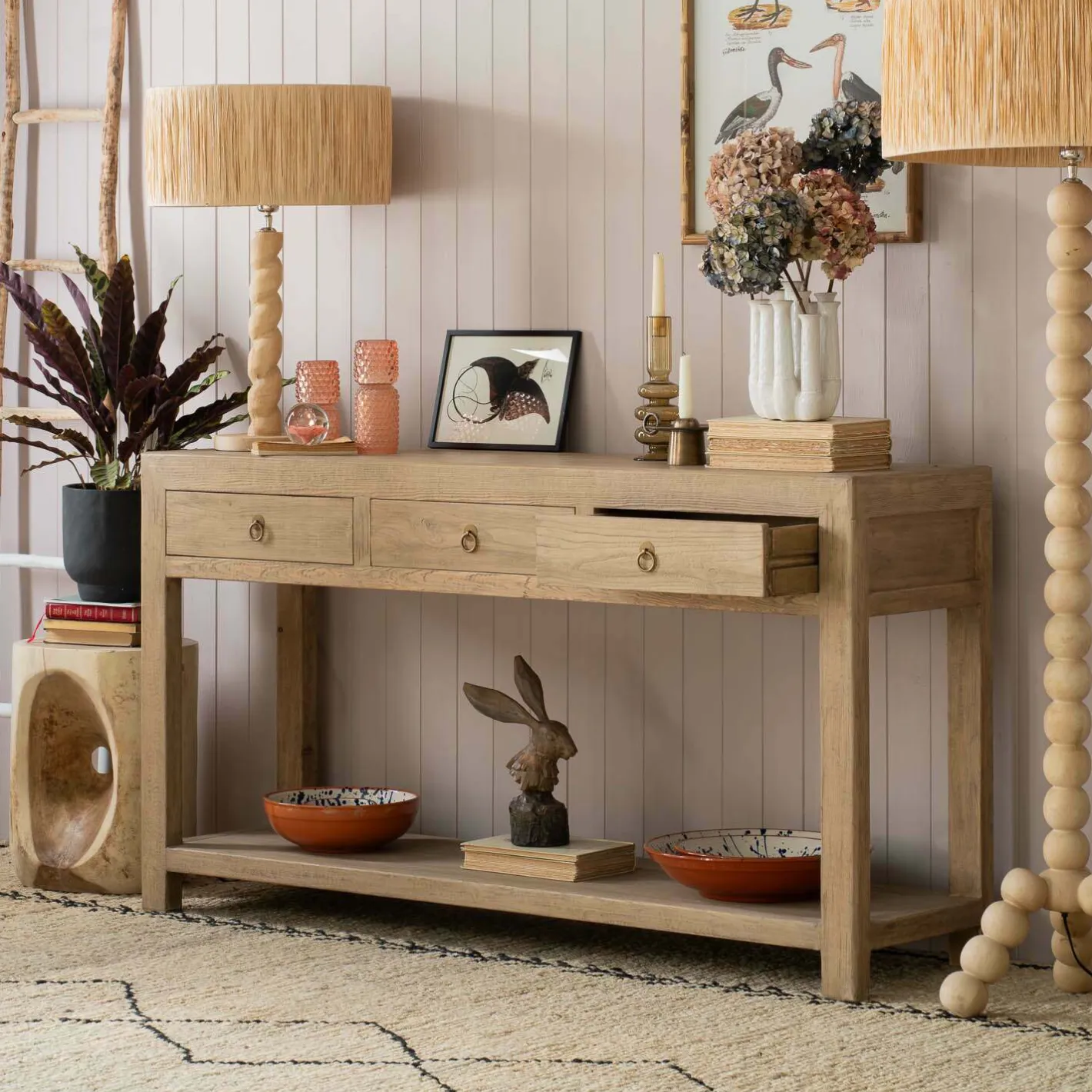 Graham & Green Sideboards & Tv Stands<Leshan Natural Three Drawer Sideboard