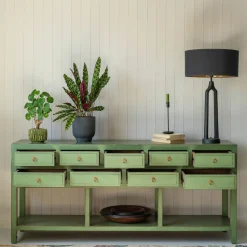 Graham & Green Sideboards & Tv Stands<Leshan Nine Drawer Jade Sideboard