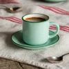 Graham & Green Tableware<Light Green Coffee Cup and Saucer
