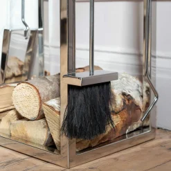Graham & Green Fireside<Log Holder with Tool Set