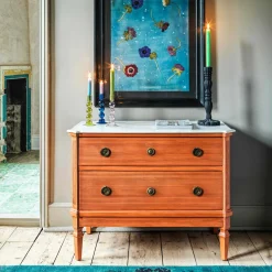 Graham & Green Chests Of Drawers|Chests Of Drawers<Lottie Coral and Marble Chest of Drawers