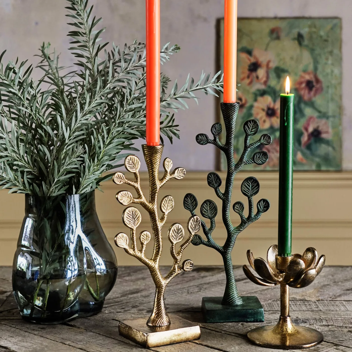 Graham & Green Candle Holders & Candles<Lotus Candle Holder