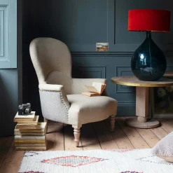 Graham & Green Armchairs<Louise Natural Linen Armchair