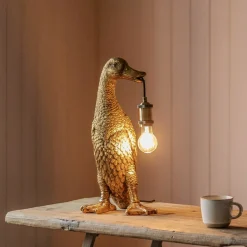Graham & Green Animal Lights|Table Lamps<Mallory Mallard Gold Table Lamp