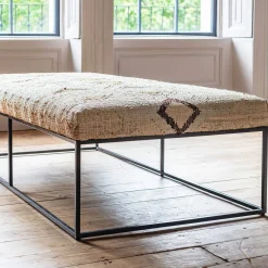 Graham & Green Benches & Ottomans|Ottomans & Benches<Mara Jute Rug Coffee Table
