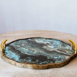 Graham & Green Outdoor Dining|Barware<Marble Effect Tray with Handles