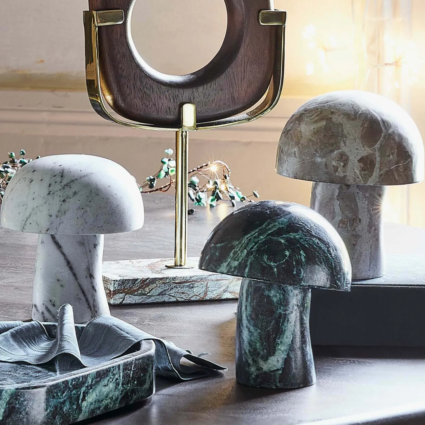 Graham & Green Decorative Accessories<Marble Mushroom Statues