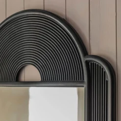 Graham & Green Overmantle Mirrors|Wall Mirrors<Margot Black Wooden Carved Mirror