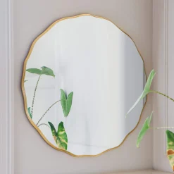 Graham & Green Round Mirrors|Wall Mirrors<Matilda Round Gold Mirror