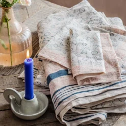 Graham & Green Table Cloths & Napkins|Table Cloths & Napkins<Matilde Linen Block Printed Napkin