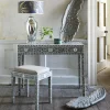 Graham & Green Dressing Tables & Stools|Dressing Tables & Stools<Maxi Grey Mother of Pearl Dressing Table