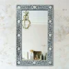 Graham & Green Rectangular Mirrors|Wall Mirrors<Maxi Grey Mother of Pearl Mirror