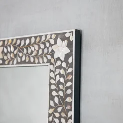 Graham & Green Rectangular Mirrors|Wall Mirrors<Maxi Grey Mother of Pearl Mirror