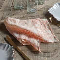 Graham & Green Table Cloths & Napkins|Table Cloths & Napkins<Merielle Pink Block Printed Napkin