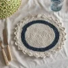 Graham & Green Outdoor Dining|Placemats, Coasters & Trays<Midnight Blue Crochet Round Placemat
