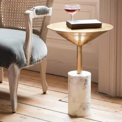 Graham & Green Side Tables<Mildred Gold and Marble Side Table