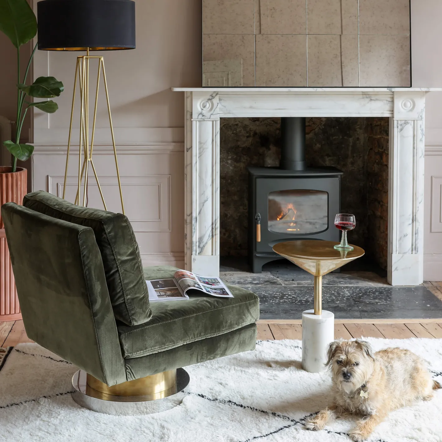 Graham & Green Side Tables<Mildred Gold and Marble Side Table