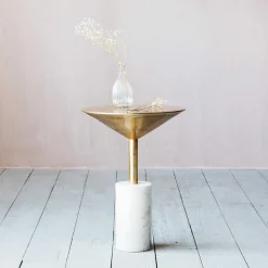 Graham & Green Side Tables<Mildred Gold and Marble Side Table