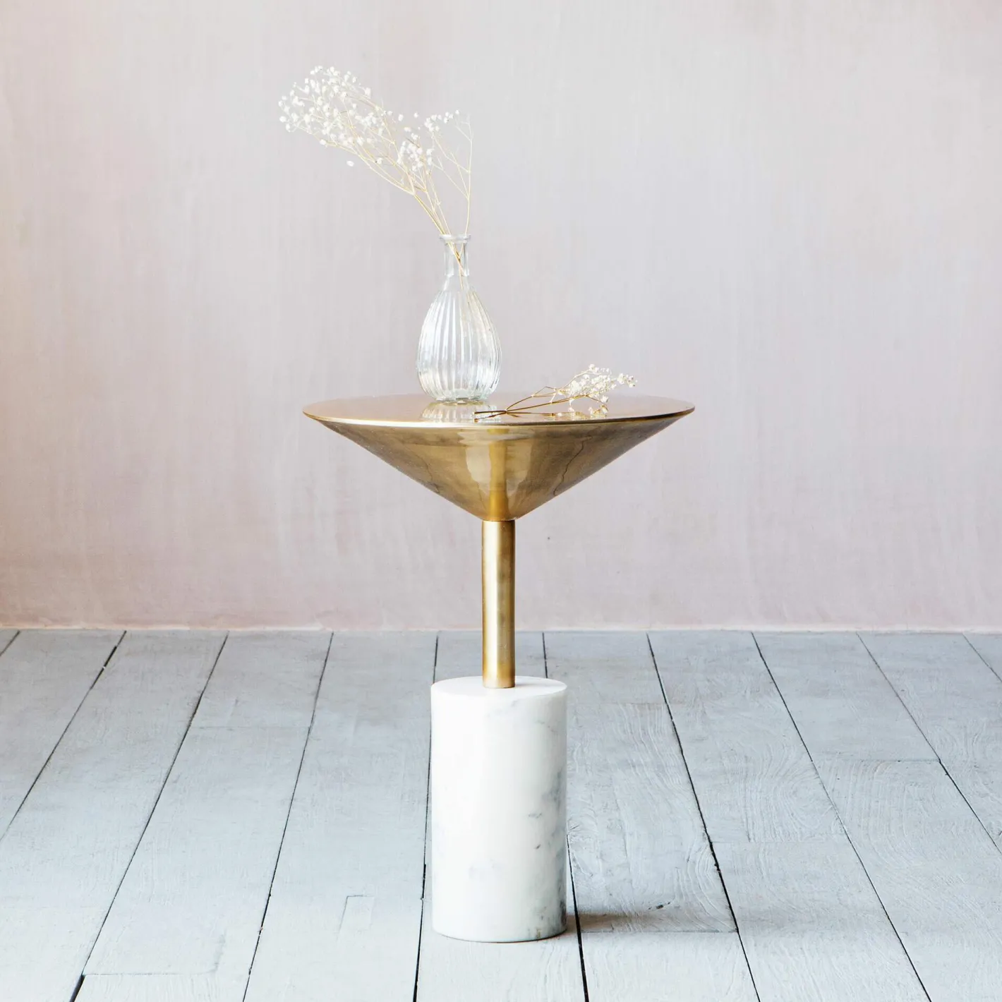 Graham & Green Side Tables<Mildred Gold and Marble Side Table