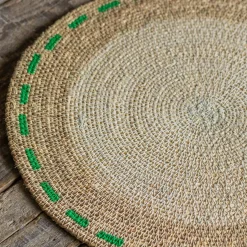Graham & Green Outdoor Dining|Placemats, Coasters & Trays<Miro Green Dash Placemat