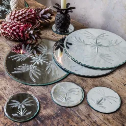Graham & Green Placemats, Coasters & Trays<Mirrored Glass Palm Tree Placemat
