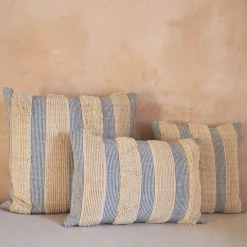 Graham & Green Sofa Cushions|Cushions<Misty Blue and White Striped Cushions