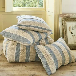 Graham & Green Sofa Cushions|Cushions<Misty Blue and White Striped Cushions