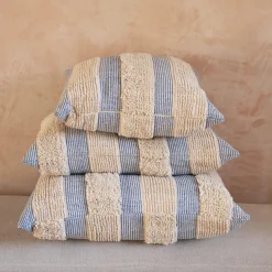 Graham & Green Sofa Cushions|Cushions<Misty Blue and White Striped Cushions
