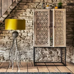 Graham & Green Cabinets & Cupboards|Drinks Trolleys & Bars<Momoka Hand-Carved Bar Cabinet