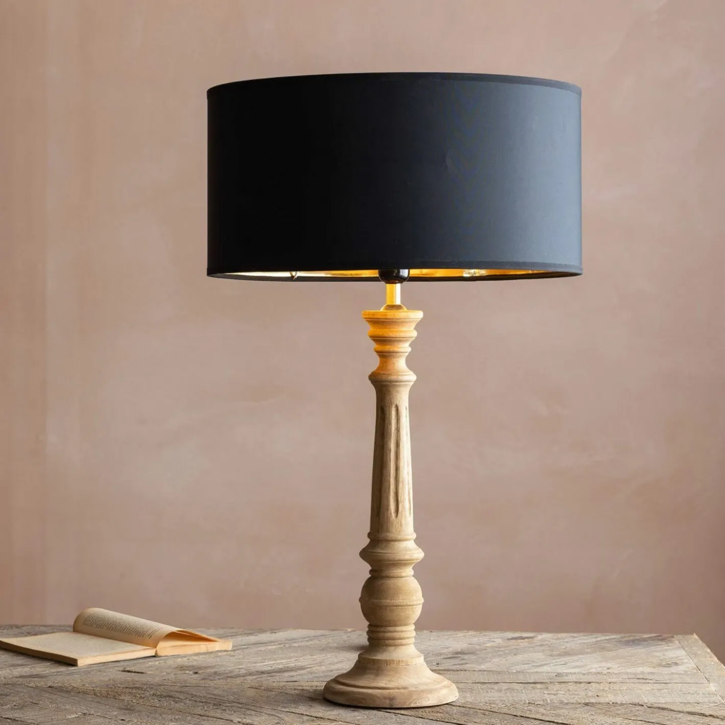 Graham & Green Table Lamps<Morley Wooden Table Lamp