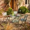 Graham & Green Garden Chairs & Sofas|Garden Chairs & Sofas<Moss Green Balcony Table and Four Chairs Set