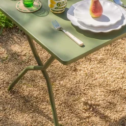 Graham & Green Garden Chairs & Sofas|Garden Chairs & Sofas<Moss Green Balcony Table and Four Chairs Set