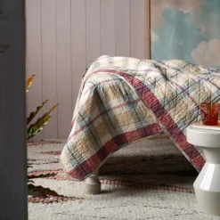 Graham & Green Quilts & Bedding<Multi-Coloured Check Cotton Quilt