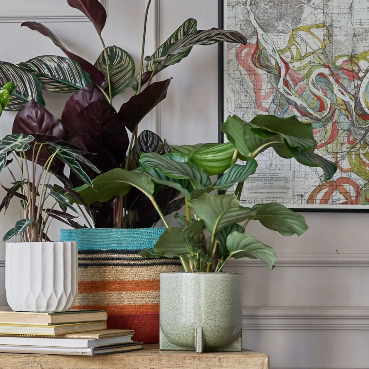 Graham & Green Vases & Plant Pots|Household Storage<Multicoloured Stripe Basket