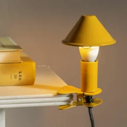 Graham & Green Table Lamps<Mustard Enamel Mushroom Clip Lamp