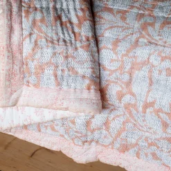 Graham & Green Quilts & Bedding<Natural Leaf Hand-Printed Quilt