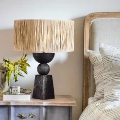 Graham & Green Lamp Shades<Natural Raffia Lamp Shades