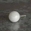Graham & Green Knobs & Handles<Natural White Marble Round Knob