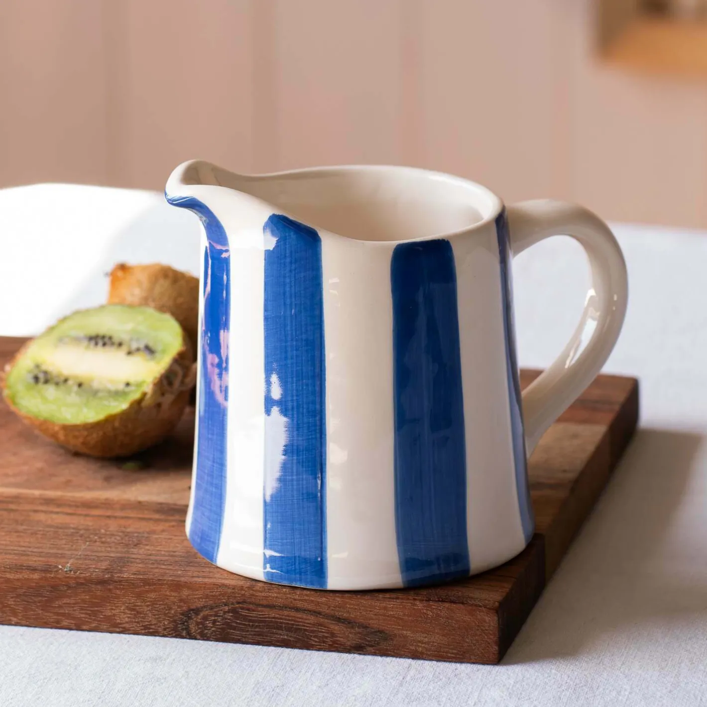 Graham & Green Outdoor Dining|Jugs & Carafes<Navy and White Striped Creamer Jug