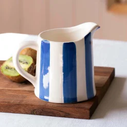 Graham & Green Outdoor Dining|Jugs & Carafes<Navy and White Striped Creamer Jug