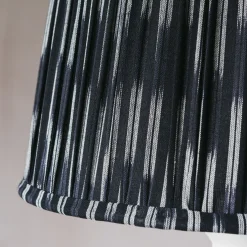 Graham & Green Lamp Shades<Navy Pleated Ikat Lamp Shades
