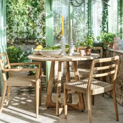 Graham & Green Garden Tables & Sets|Garden Tables & Sets<Noa 4 Seater Round Teak Outdoor Table