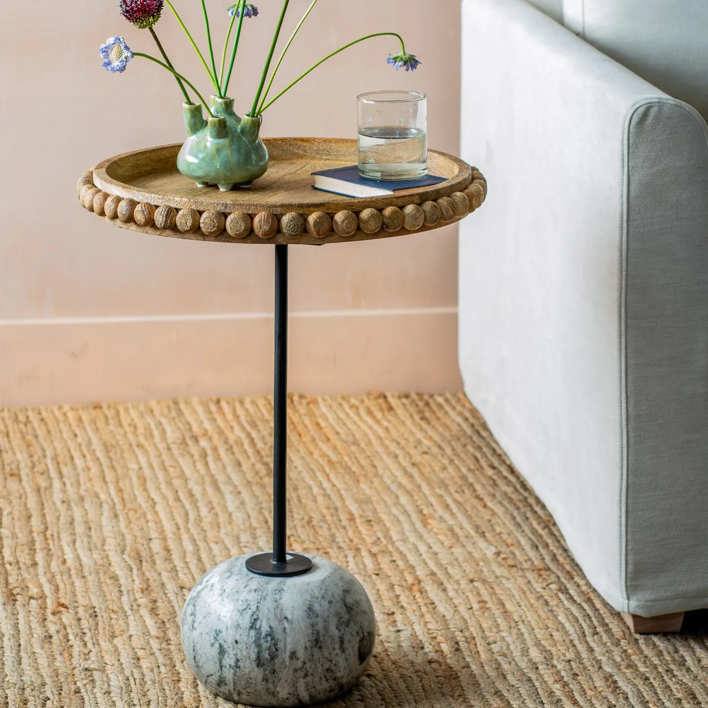 Graham & Green Side Tables<Noland Wood and Marble Side Table