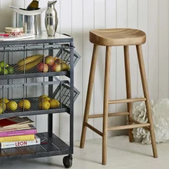 Graham & Green Stools<Oak Farmhouse Bar Stool