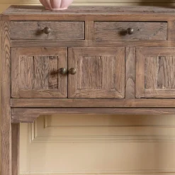 Graham & Green Console Tables<Oak Four Door Console Table