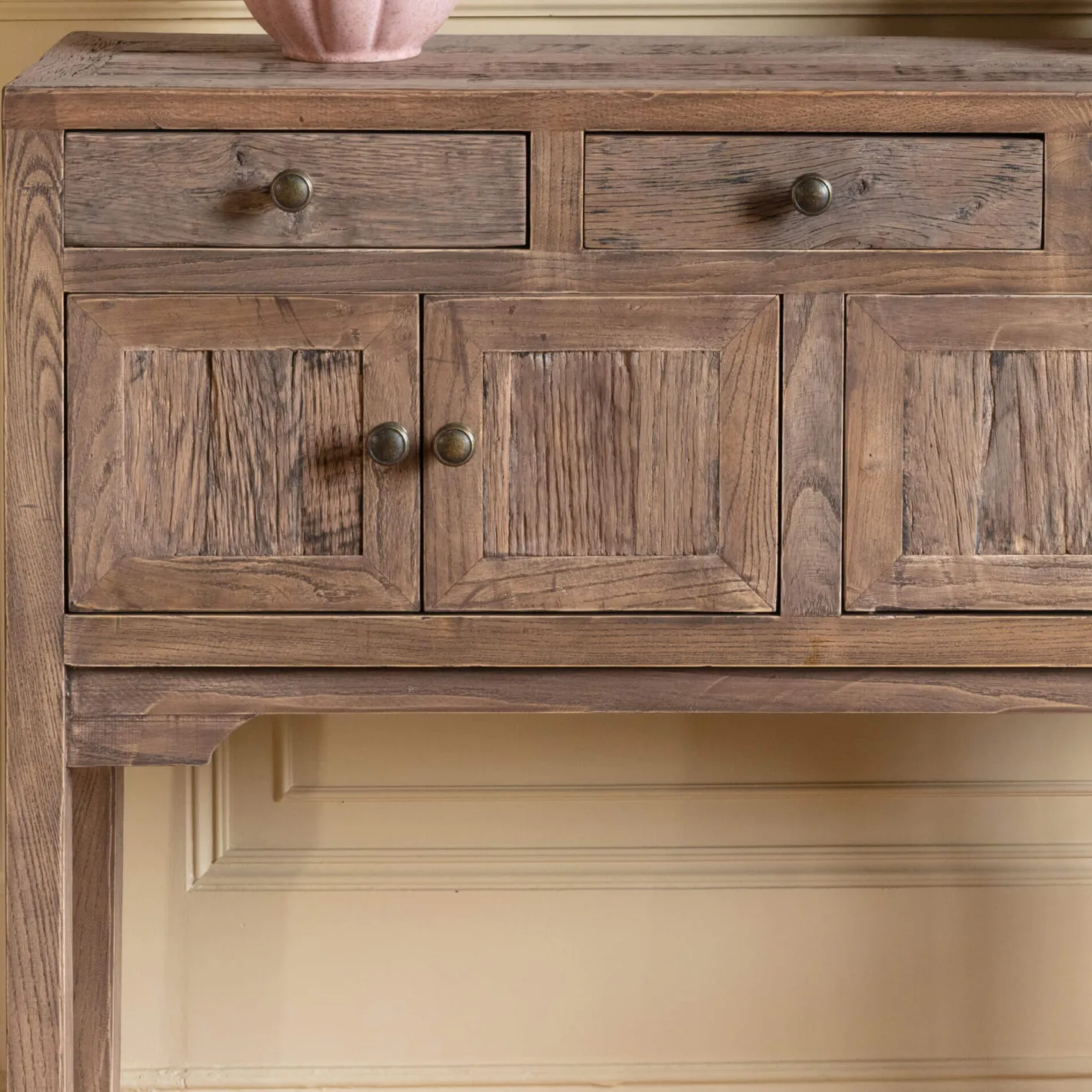 Graham & Green Console Tables<Oak Four Door Console Table