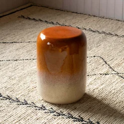 Graham & Green Side Tables<Ochre Ombre Ceramic Side Table