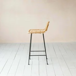 Graham & Green Stools<Ola Graphic Weave Rattan Kitchen Stool