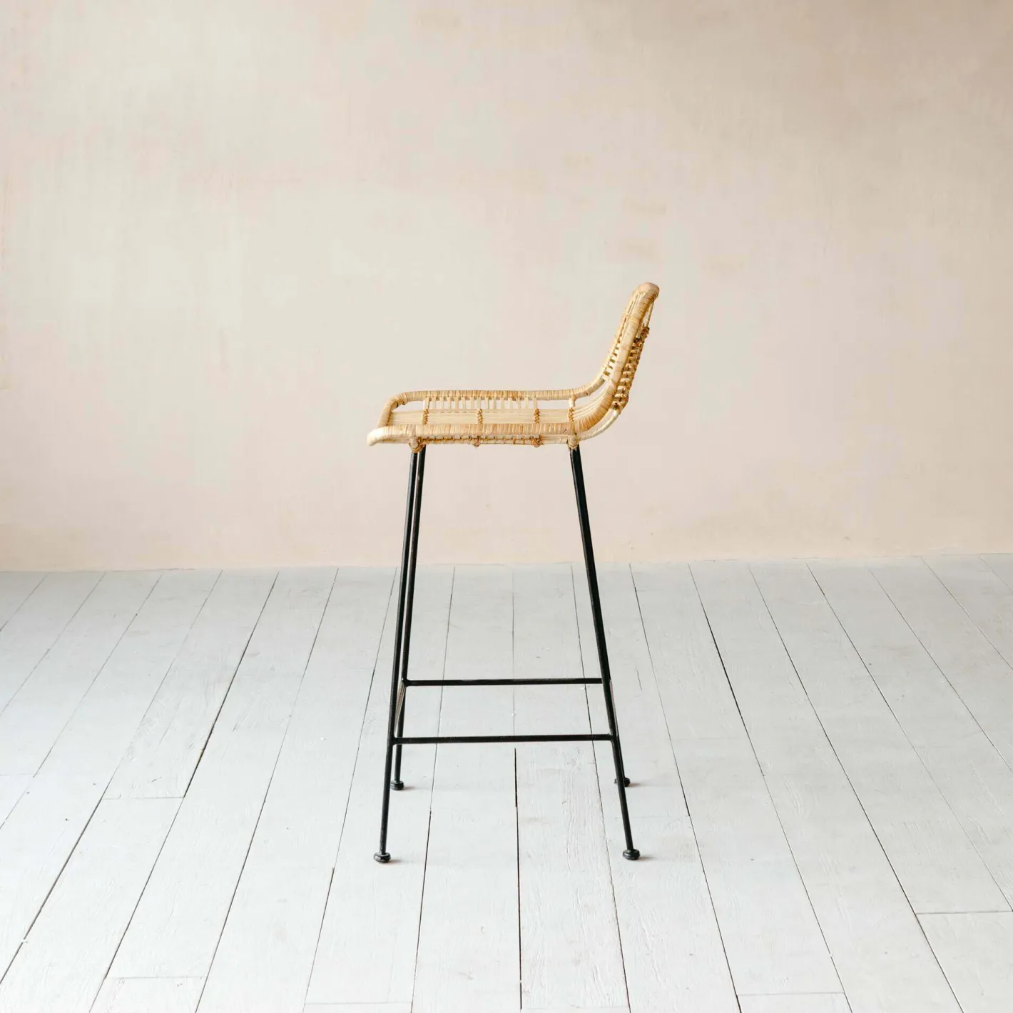 Graham & Green Stools<Ola Graphic Weave Rattan Kitchen Stool