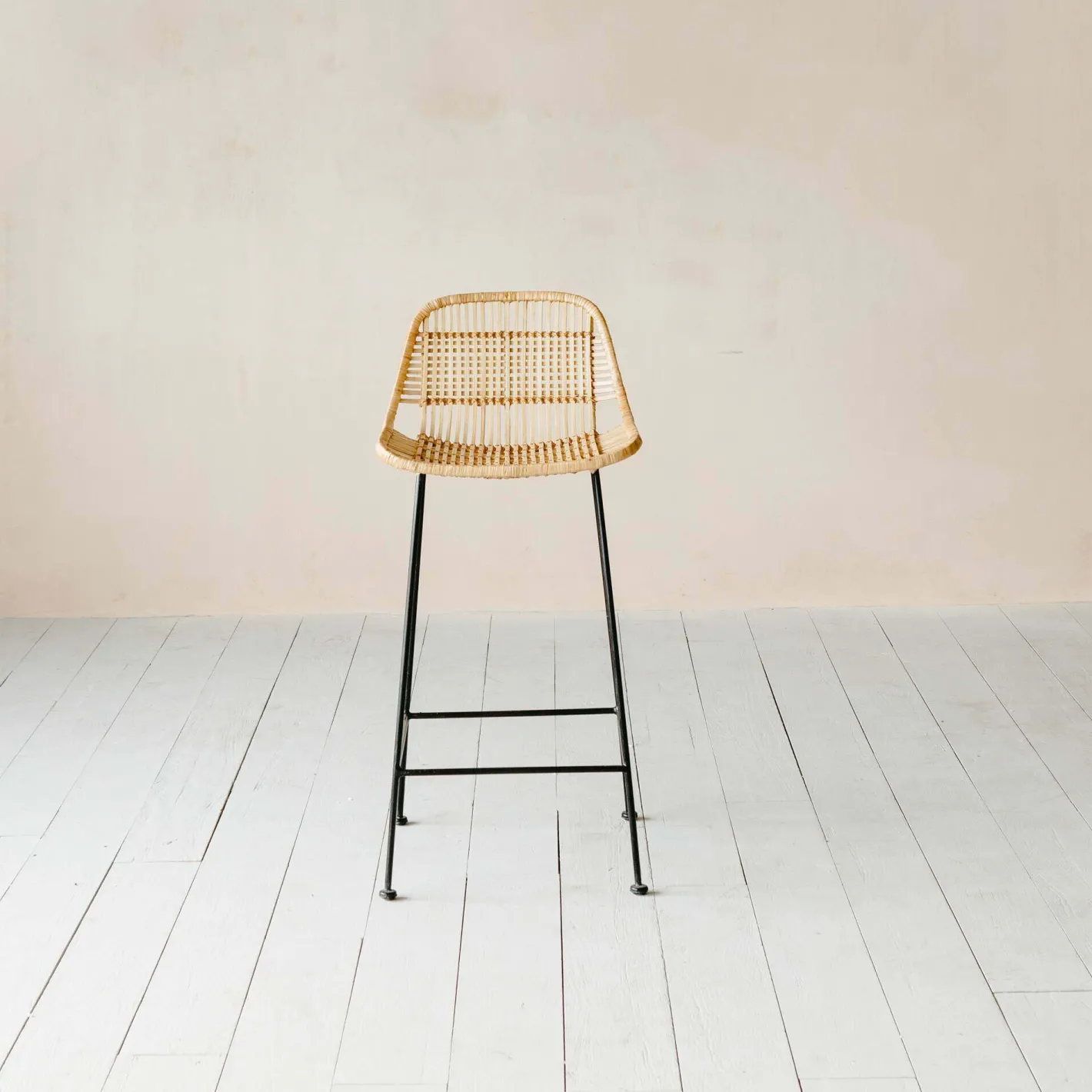Graham & Green Stools<Ola Graphic Weave Rattan Kitchen Stool